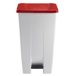 Waste bin Waste and cleaning plastic waste bin with lid to pedal frame Volume (ltr):  120.  L: 510, W: 425, H: 785 (mm). Article code: 8259204