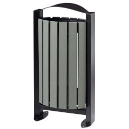 Outdoor waste bins waste and cleaning steel waste pin with aluminium walls on foot