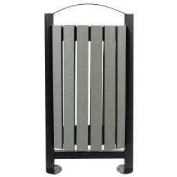 Outdoor waste bins Waste and cleaning steel waste pin with aluminium walls on foot Version:  with aluminium walls on foot.  L: 530, W: 270, H: 1015 (mm). Article code: 8259280