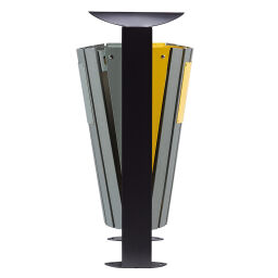 Outdoor waste bins Waste and cleaning steel waste pin on foot Version:  on foot.  L: 530, W: 440, H: 1015 (mm). Article code: 8259285