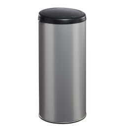 Waste bin waste and cleaning steel waste pin with push-lid