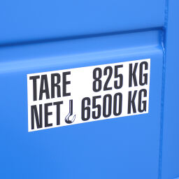 Conteneur conteneur  matériel 10 ft..  L: 2991, L: 2438, H: 2591 (mm). Code d’article: 99STA-10FT-02
