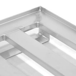 Pallet aluminium pallet 4-sided Custom built.  L: 1200, W: 1000, H: 150 (mm). Article code: 99-P121015