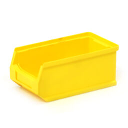 Storage bin plastic with grip opening stackable Colour:  yellow.  L: 175, W: 100, H: 75 (mm). Article code: 38-FPOM-20-L