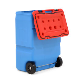 Mobile trays Retention Basin Environmental container for hazardous substances Volume (ltr):  250 liter.  L: 600, W: 600, H: 890 (mm). Article code: 40-7805