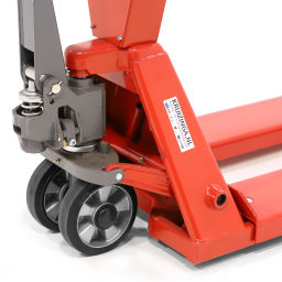 Pallet truck with weighing system 1.0 kg lifting height 85-200 mm.  L: 1540, W: 555,  (mm). Article code: 91-127TA3161