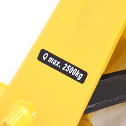 Transpalette fourche standard 1150 mm, pour Américain pallete hauteur de lever 85-200 mm.  L: 1540, L: 685,  (mm). Code d’article: 91-21817955