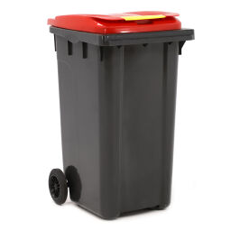 Mülltonne  Abfall und Reinigung Mini-Container mit Scharnierdeckel.  L: 725, B: 580, H: 1080 (mm). Artikelcode: 99-447-240-D
