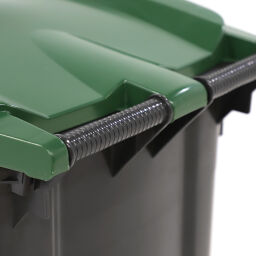 Bacs déchets 2 roues Déchets et hygiène conteneur-mini avec couvercle articulé.  L: 550, LA: 480, H: 930 (mm). Code d'article: 99-447-120-N