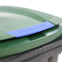 Plastic waste container Waste and cleaning mini container with hinging lid.  L: 550, W: 480, H: 930 (mm). Article code: 99-447-120-N