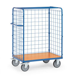 Furniture roll container roll cage package trolley front walls and 1 long side closed