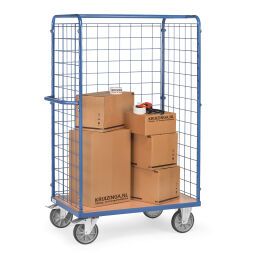 Warehouse trolley Fetra package trolley front walls and 1 long side closed 858581-1