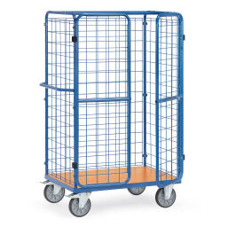 Furniture roll container Roll cage package trolley front walls , 1 long side + wing doors closed Version:  front walls , 1 long side + wing doors closed.  L: 1170, W: 730, H: 1800 (mm). Article code: 858582-3