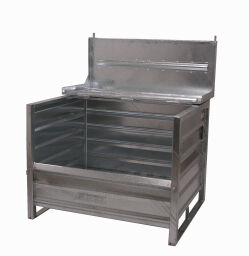 Stapelboxen Stahl feste Konstruktion Stapelbehälter mit Deckel Spezialanfertigung.  L: 1200, B: 1000, H: 920 (mm). Artikelcode: 91000-02