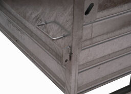 Stapelboxen Stahl feste Konstruktion Stapelbehälter mit Deckel Spezialanfertigung.  L: 1200, B: 1000, H: 920 (mm). Artikelcode: 91000-02