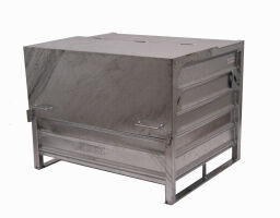 Stacking box steel fixed construction stacking box with lid Custom built.  L: 1200, W: 1000, H: 920 (mm). Article code: 91000-02