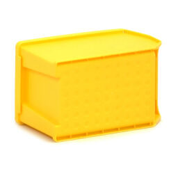 Magazijnbak kunststof met grijpopening stapelbaar Kleur:  geel.  L: 235, B: 145, H: 125 (mm). Artikelcode: 38-FPOM-30-L