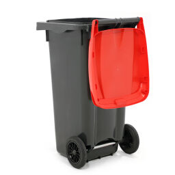 Plastic waste container Waste and cleaning mini container with hinging lid.  L: 550, W: 480, H: 930 (mm). Article code: 99-447-120-D