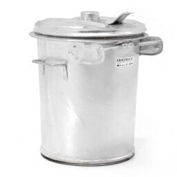 Waste and cleaning metal waste bin with lid 95-31033218