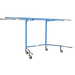 Upholstery element cart Roll cage 2 shelves (extendible) used Type:  upholstery element cart.  L: 2050, W: 720, H: 1270 (mm). Article code: 98-1424GB