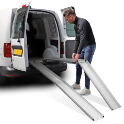 acces ramps access ramp foldable aluminium 200 cm (pair) .  L: 2000, W: 235, H: 47 (mm). Article code: 8608255001