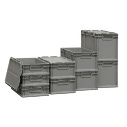 Stapelboxen Kunststoff Palettenangebot alle Wände geschlossen Typ:  Palettenangebot.  L: 400, B: 300, H: 220 (mm). Artikelcode: 38-NG43-22-HP