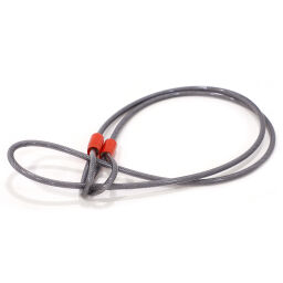 Safe accessories steel cable with 2 loops.  L: 2200, W: 10,  (mm). Article code: 58-DL-220-410