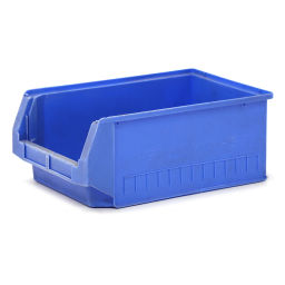 Storage bin plastic stackable grip opening