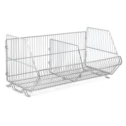 Wire basket with separation wall