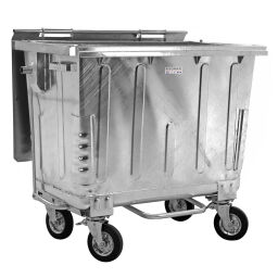 Müllcontainer Abfall und Reinigung für DIN-Adapter-Aufnahme geeignet mit Scharnierdeckel und fußpedal.  L: 1370, B: 780, H: 1245 (mm). Artikelcode: 36-S660-V-VP