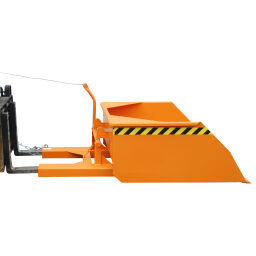 Shovels tilting container mechanic shovel without tray opening