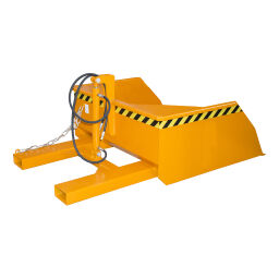 Shovels tilting container hydraulic shovel without tray opening