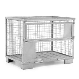 Mesh stillages full security 1 flap at 1 long side