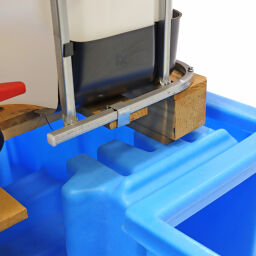 Plastic trays receptacle for IBC for 1100 litres, without grid