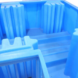 Plastic trays receptacle for IBC for 1100 litres, without grid