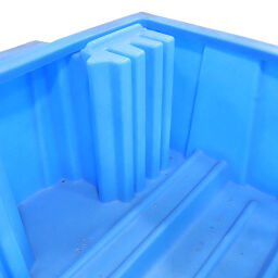 Plastic trays receptacle for IBC for 1100 litres, without grid