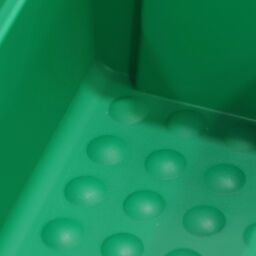 Storage bin plastic with grip opening stackable Colour:  green.  L: 175, W: 100, H: 75 (mm). Article code: 38-FPOM-20-N