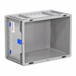 Euronorm stacking bins single valve on one side