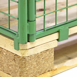 Pallet stacking frames foldable construction stackable one side half-open