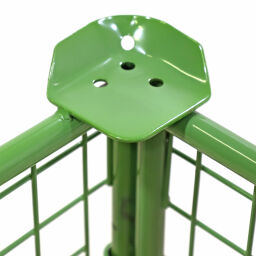 Pallet stacking frames foldable construction stackable one side half-open