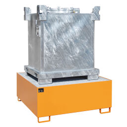 Auffangwanne Stahl Auffangwanne Auffangbehälter für IBC für 1x 1000 l IBC Artikelzustand:  Neu.  L: 1460, B: 1460, H: 620 (mm). Artikelcode: 404E-1000