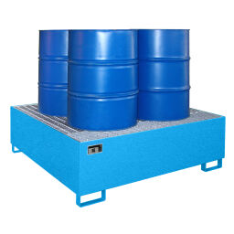 retention basin steel receptacle for drum for 1-4 200 l drums