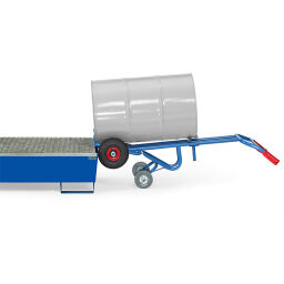Drum Handling Equipment barrel hand truck with pneumatic tyres 260*85 mm.  W: 680, H: 1600 (mm). Article code: 852079