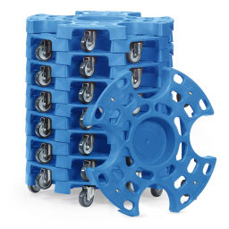 Tyre storage fetra tyre trolley  suitable for 8 tires or 4 complete wheels.  L: 630, W: 630, H: 110 (mm). Article code: 854546