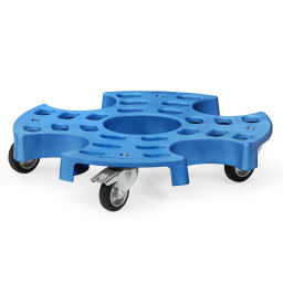 Carrier tyre trolley suitable for 8 tires or 4 complete wheels.  L: 700, W: 700, H: 140 (mm). Article code: 854547