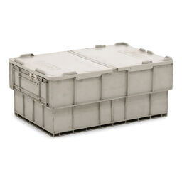 Stacking box plastic nestable and stackable with lid