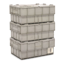 Stacking box plastic nestable and stackable with lid