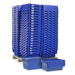 Stapelboxen Kunststoff Palettenangebot mit 2-teiligem Deckel 99-1096-PAL