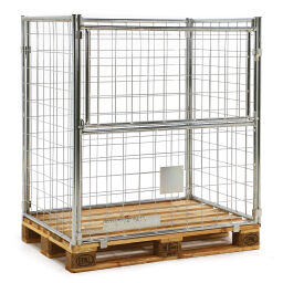 Pallet stacking frames collapsible 1 flap at 1 long side