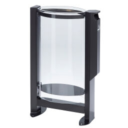 Buitenafvalbak toebehoren set van 2 plastic wanden + bodem